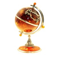 Настольный «Глобус» из янтаря для рабочего кабинета