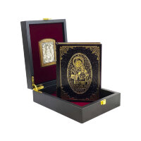 Подарочный набор книга «Цветник духовный с иконой Святая Троица»