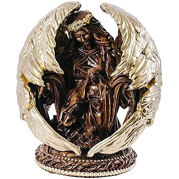 Новогодний сувенир «Рождественский ангел» из массива дерева в подарок девушке