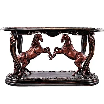 Журнальный столик «Кони» из массива дерева