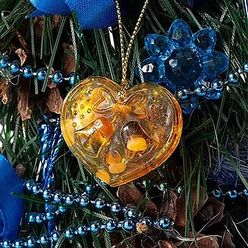 Ёлочная игрушка «Сердечко» для украшения Новогодней ёлки