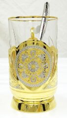 Подстаканник позолоченный &quot;Узор&quot;