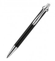 Серебряная ручка роллер (черная)