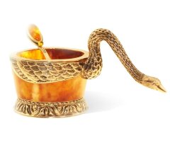 Солонка из янтаря «Лебедь»