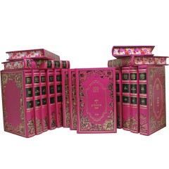 Собрание книг «Библиотека классической литературы о любви» (25 томов) в кожаном переплёте