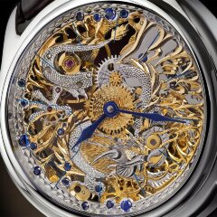 Золотые мужские часы «DRAGON» (белое золото)