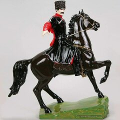 Сувенирная фигурка «Кубанский казак на коне» из искусственного камня
