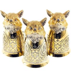 Декоративная тарелка «Лиса» с тремя стопками перевертышами