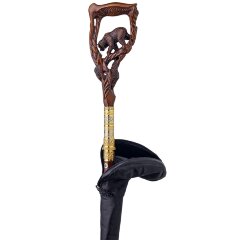 Резная трость ручной работы «Медведь» с клинком