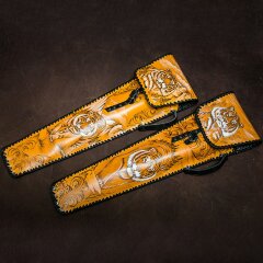 Кожаный футляр для шампуров «Походный» с художественною росписью