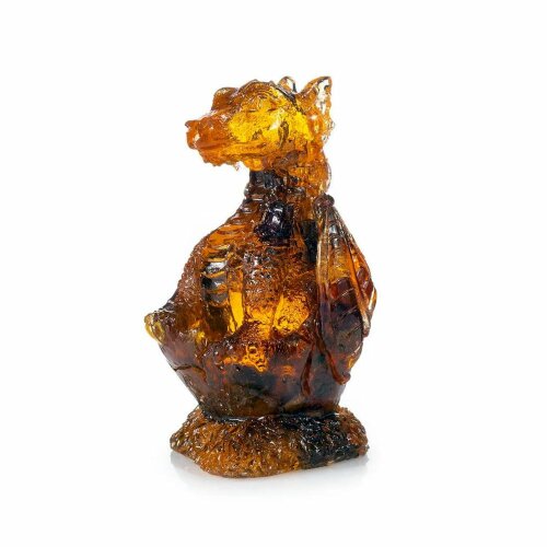 Фигурка из янтаря «Дракончик в яйце» в подарок к новому 2024 году