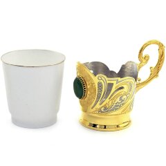 Подарочный кофейный набор «Нефритовый» на подносе