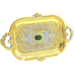 Подарочный кофейный набор «Нефритовый» на подносе