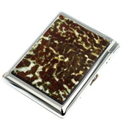 Сигаретница металлическая на 20 сигарет «Офит» с зажигалкой в подарок дедушке