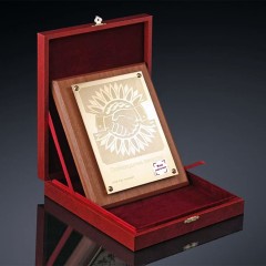 Сувенирная плакетка «Наградная» (А5) в подарок от коллектива компании