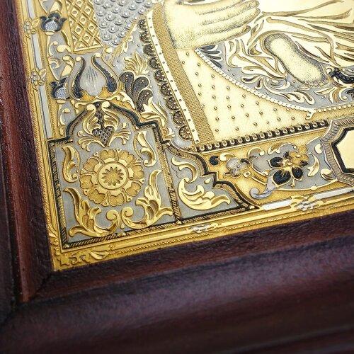 Подарочный складень иконы «Благодатный» с образами Христа и Богородицы