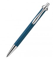 Серебряная ручка роллер (синяя)