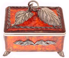 Янтарная коробочка для чая