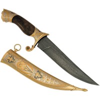 Коллекционный нож «Восток» в позолоченных ножнах