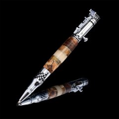 Сувенирная письменная ручка «Формула 1» из капа берёзы и янтаря