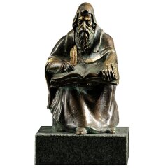 Бронзовая фигурка «Монах» на камне в подарок христианину