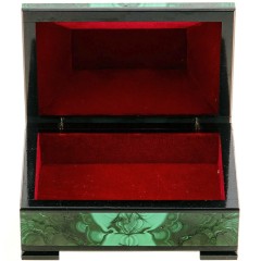 Малахитовый ларец из натурального камня «Горный мастер» на ножках