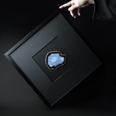 Настенное панно «Агат в чёрном квадрате» для стильного интерьера