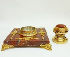 Настольная печать «Яшма» в подарок руководителю