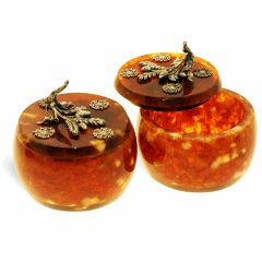 Подарочная шкатулка из янтаря «Зимняя сказка»