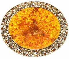 Блюдо из янтаря «Виноград»