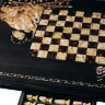 Шахматный гарнитур «Самураи» из морёного дуба и янтаря