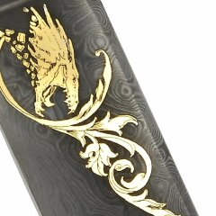 Коллекционный нож «Дракон» украшенный позолоченной гравюрой