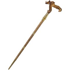 Резная трость ручной работы «Носорог» со скрытым клинком