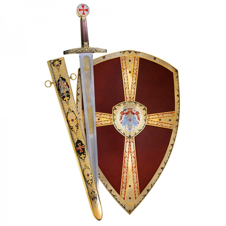 Сувенирный меч и щит «Тамплиер»