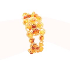 Браслет из янтаря «Кленовый сироп»