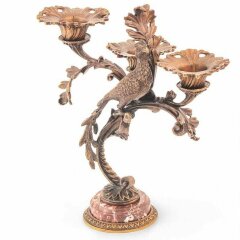 Бронзовый подсвечник «Райские птицы»