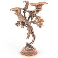 Бронзовый подсвечник «Райские птицы»