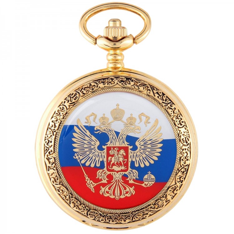 Карманные часы «Россия» (позолота)