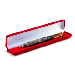 Письменная ручка «Elegant» из карельской берёзы и янтаря
