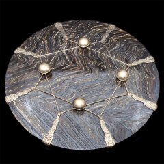 Крупное уникальное блюдо «Тигриный коготь» из редкого натурального камня