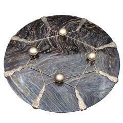 Крупное уникальное блюдо «Тигриный коготь» из редкого натурального камня