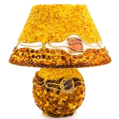 Настольная лампа «MANTRA» из натурального балтийского янтаря
