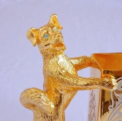 Настольная визитница «Собака»