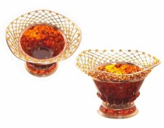 Конфетница из янтаря «Солнышко»