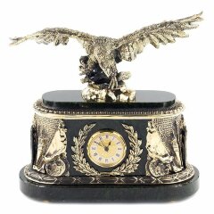 Настольные часы «Орёл» (нефрит)