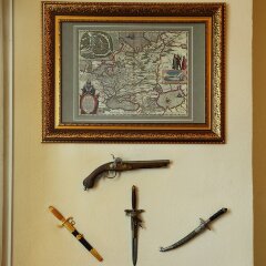 Старая карта в античном багете «Карта России» 1614 г. (копия)