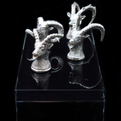 Серебряный набор аксессуаров для вина «Охотник» (аэратор) — элитные подарки на день рождения для мужчины начальника