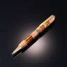 Подарочная письменная ручка «Elegant» из капа карельской берёзы и янтаря