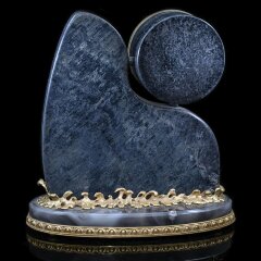 Интерьерные часы «Два дракона» из редкого натурального камня