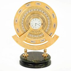 Настольные часы «Вечный календарь» на нефрите подарок начальнику